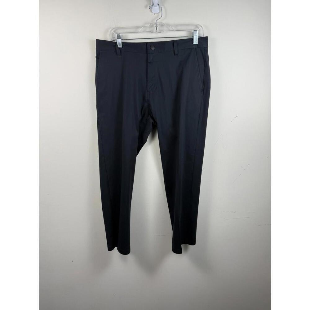 Rhone Commuter Pants 33 Performance Golf Stretch Chino Tapered Pockets Black